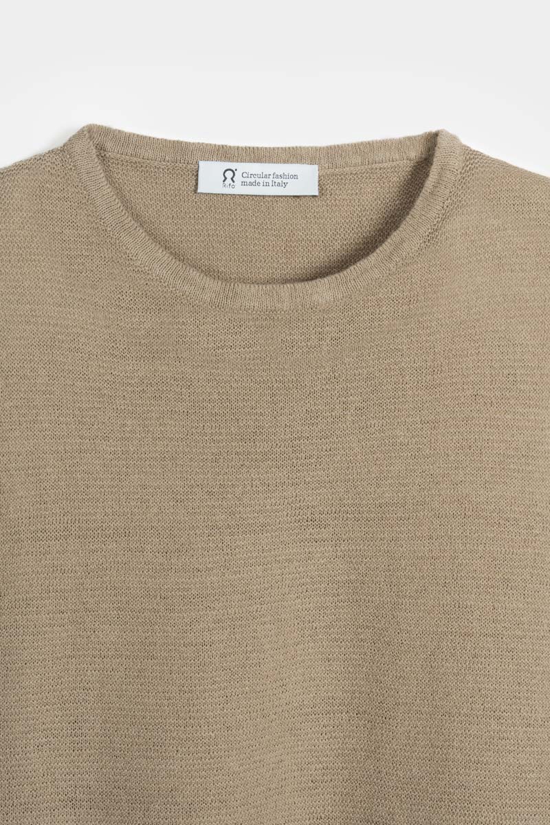 Gilet Donna Lino Riciclato Alma Beige