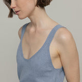 Canotta Donna Cotone Rigenerato Maila Blu Azzurro