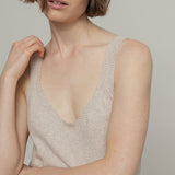 Canotta Donna Cotone Rigenerato Maila Beige