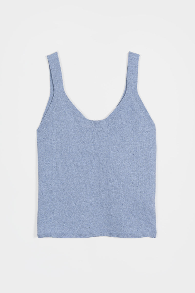 Canotta Donna Cotone Rigenerato Maila Blu Azzurro