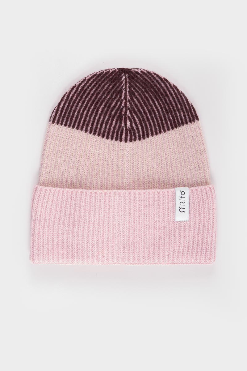 Men Women Recycled Cashmere Beanie Vanda Pink - Rifò