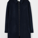Cappotto Lungo Uomo Blu Lana Rigenerata Erik - Rifò Lab Moda circolare made in Italy