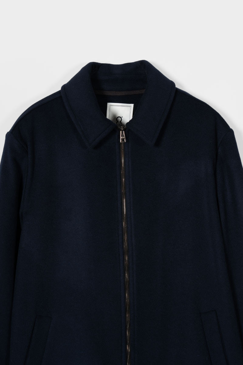 Cappotto Lungo Uomo Blu Lana Rigenerata Erik - Rifò Lab Moda circolare made in Italy