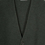 Cardigan Unisex Lana Rigenerata Cleto Verde Foresta - Rifò Lab Moda circolare made in Italy