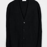 Cardigan Unisex Lana Rigenerata Cleto Nero - Rifò Lab Moda circolare made in Italy