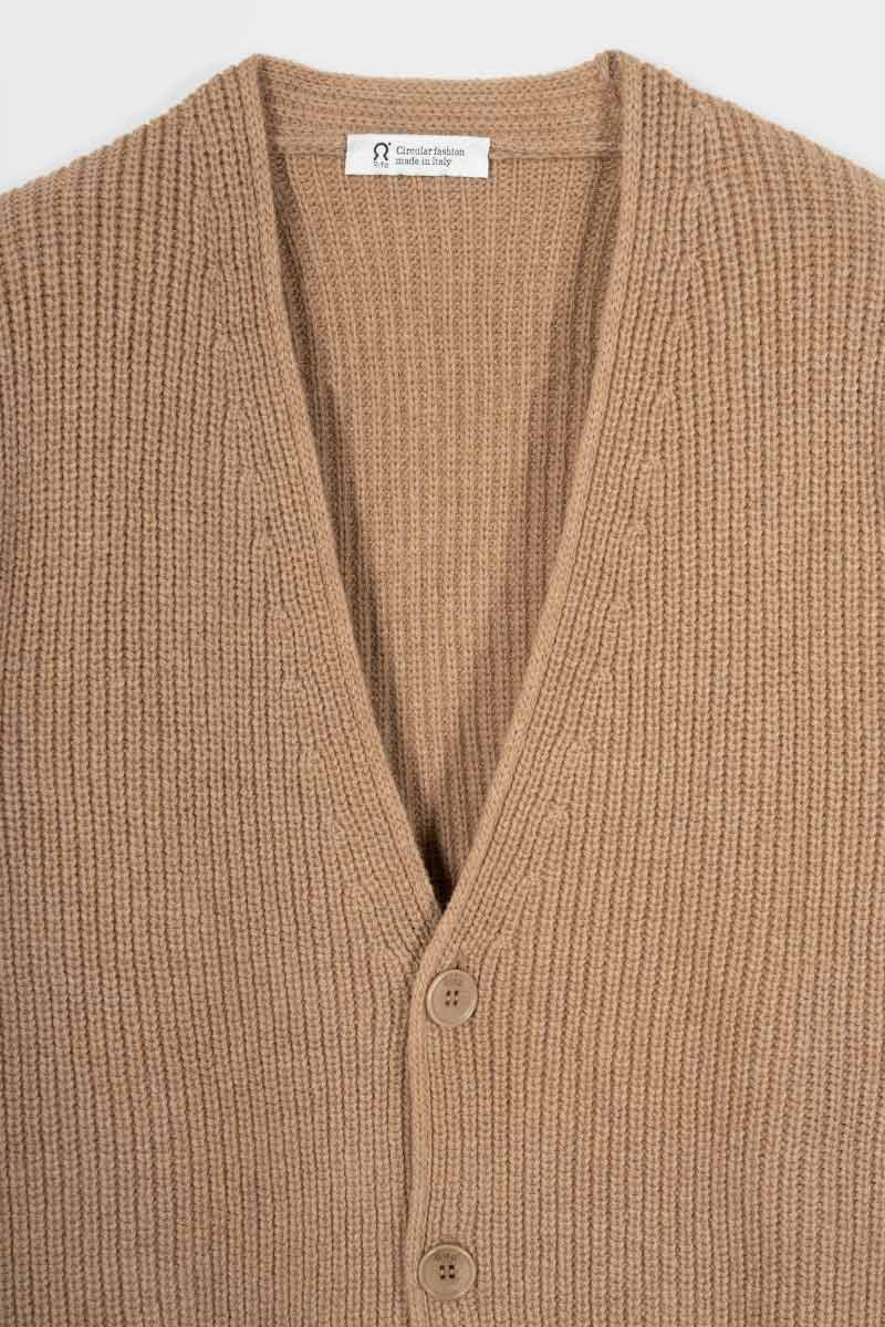 Cardigan Unisex Lana Rigenerata Cleto - Rifò Lab Moda circolare made in Italy