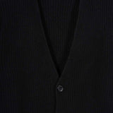 Cardigan Unisex Lana Rigenerata Cleto Nero - Rifò Lab Moda circolare made in Italy