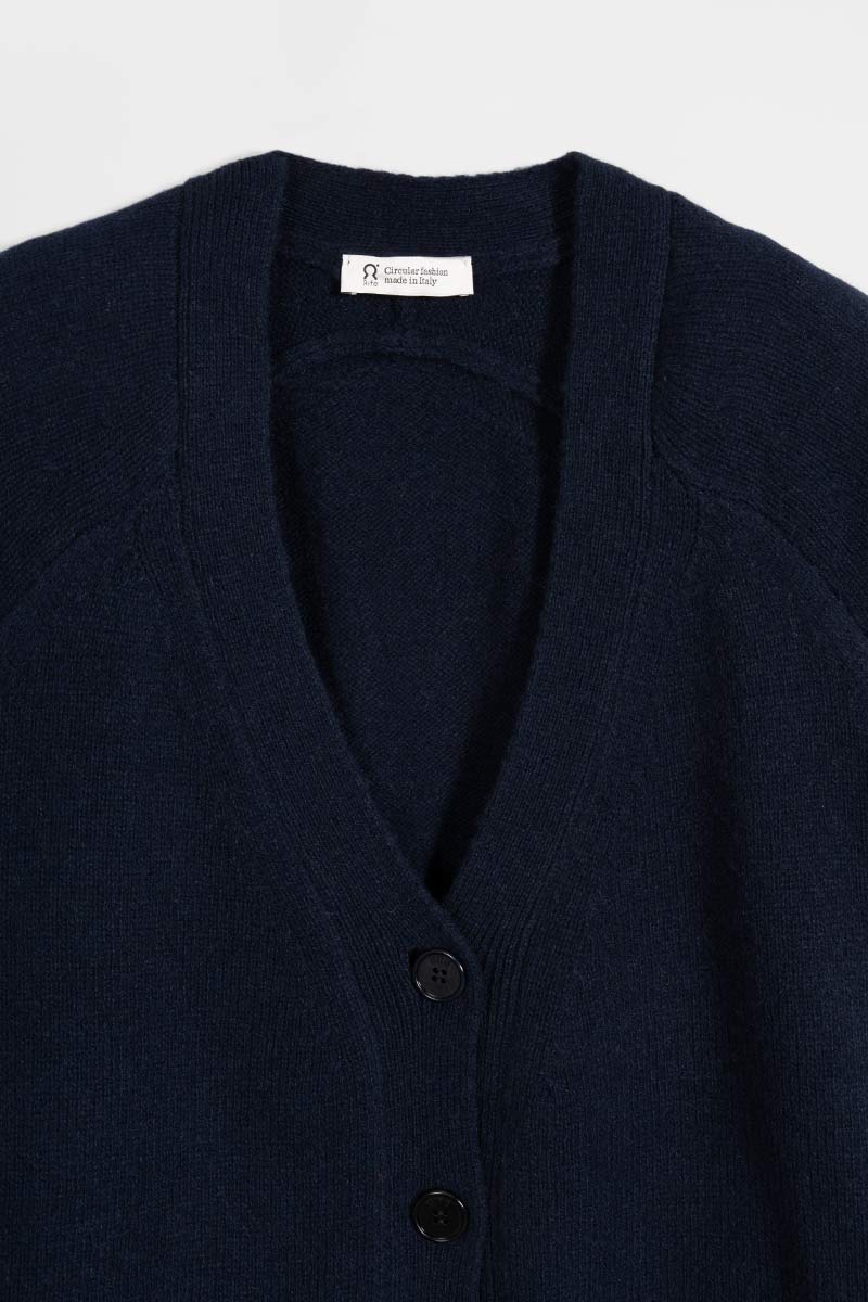 Cardigan con bottoni Donna Cashmere Rigenerato Tosca- Rifò Lab Moda circolare made in Italy