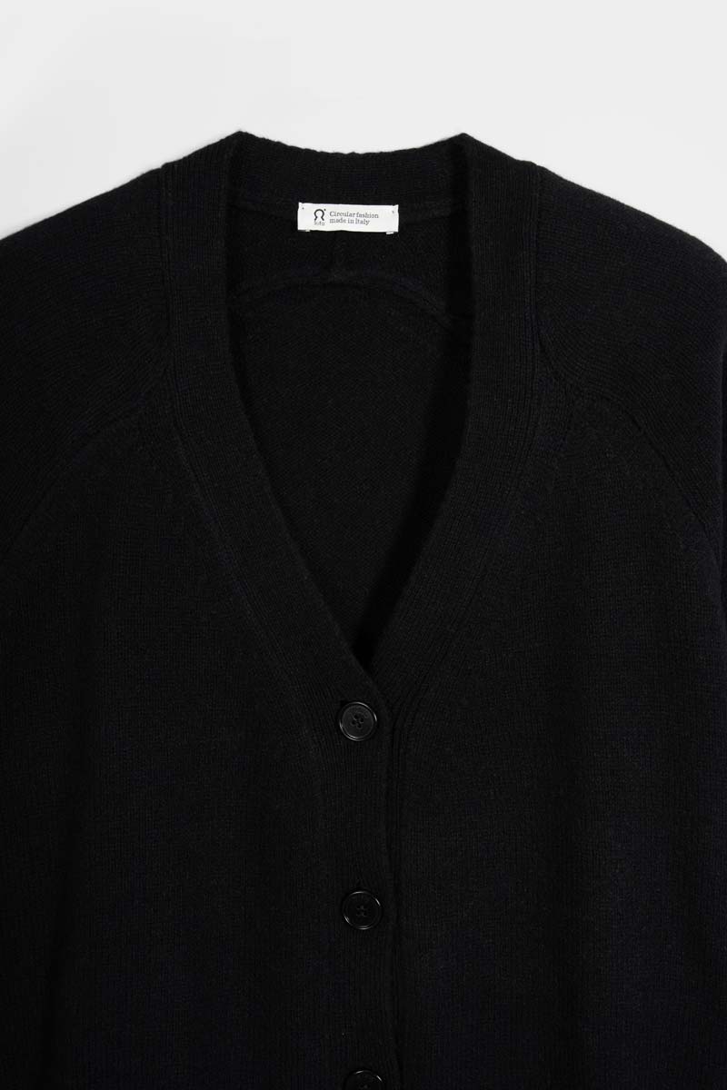 Cardigan con bottoni Donna Cashmere Rigenerato Tosca- Rifò Lab Moda circolare made in Italy