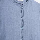 Cardigan Donna Manica Media Cotone Rigenerato Leda Blu Azzurro