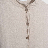 Cardigan Donna Manica Media Cotone Rigenerato Leda Beige