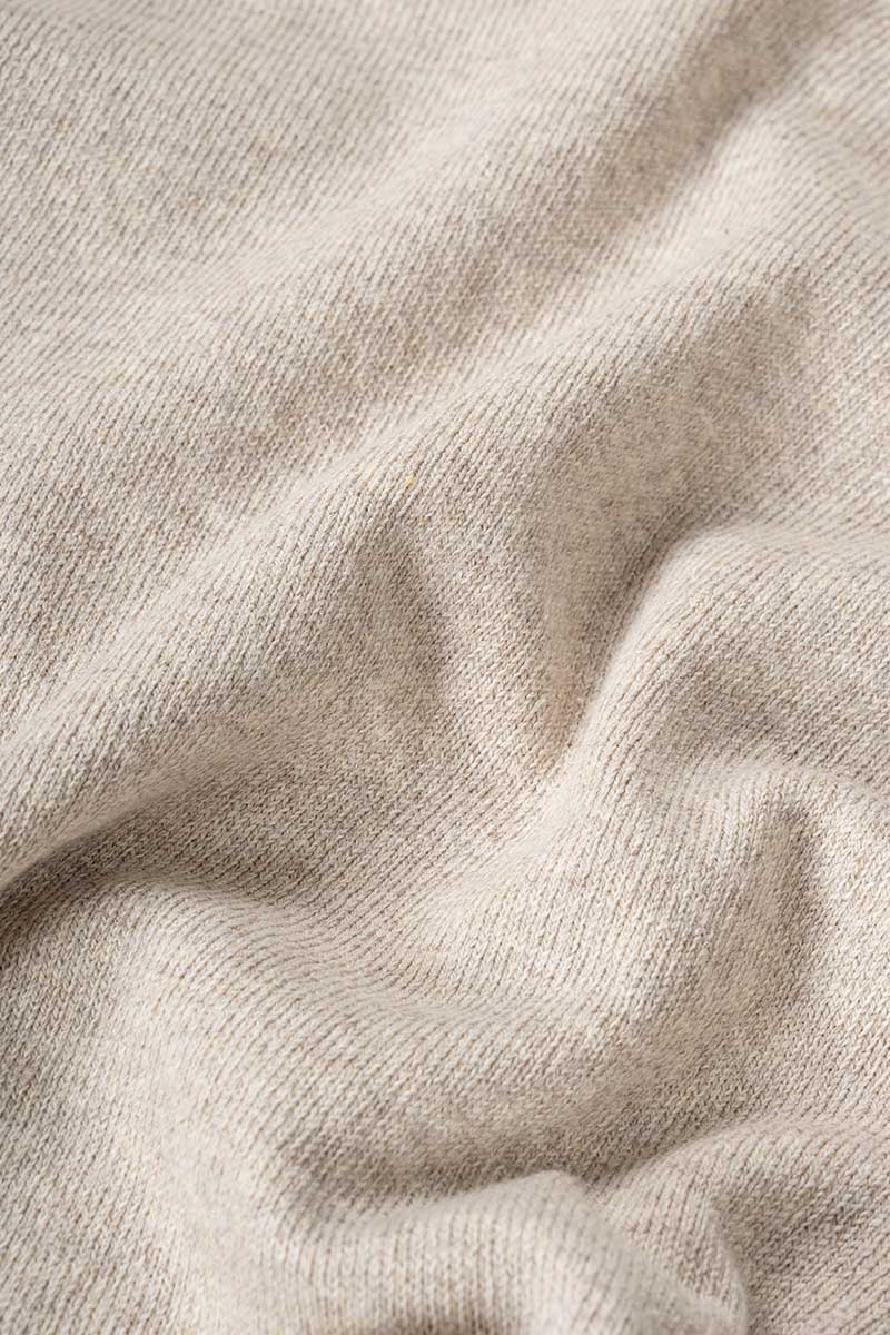 Cardigan Donna Manica Media Cotone Rigenerato Leda Beige