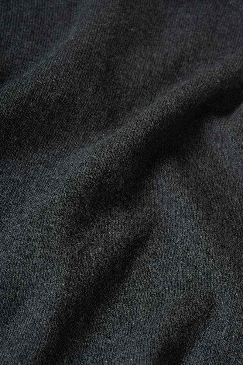 Cardigan Donna Manica Media Cotone Rigenerato Leda grigio nero - Rifò Lab Moda circolare made in Italy