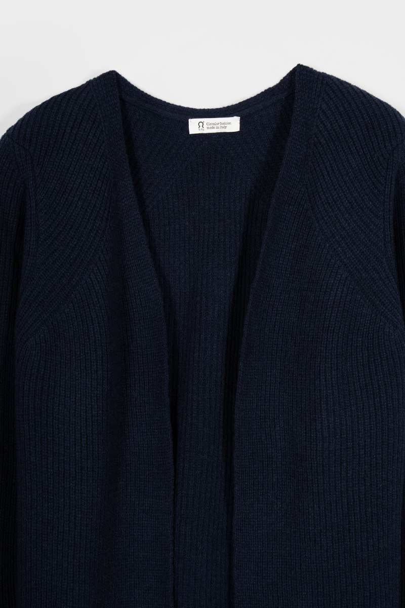 Cardigan Lungo Donna Lana Rigenerata Gioia - Rifò Lab Moda circolare made in Italy