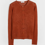 Cardigan Donna Viscosa Vanessa Marrone Terracotta