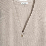 Cardigan Donna Cotone Rigenerato Aspasia Beige