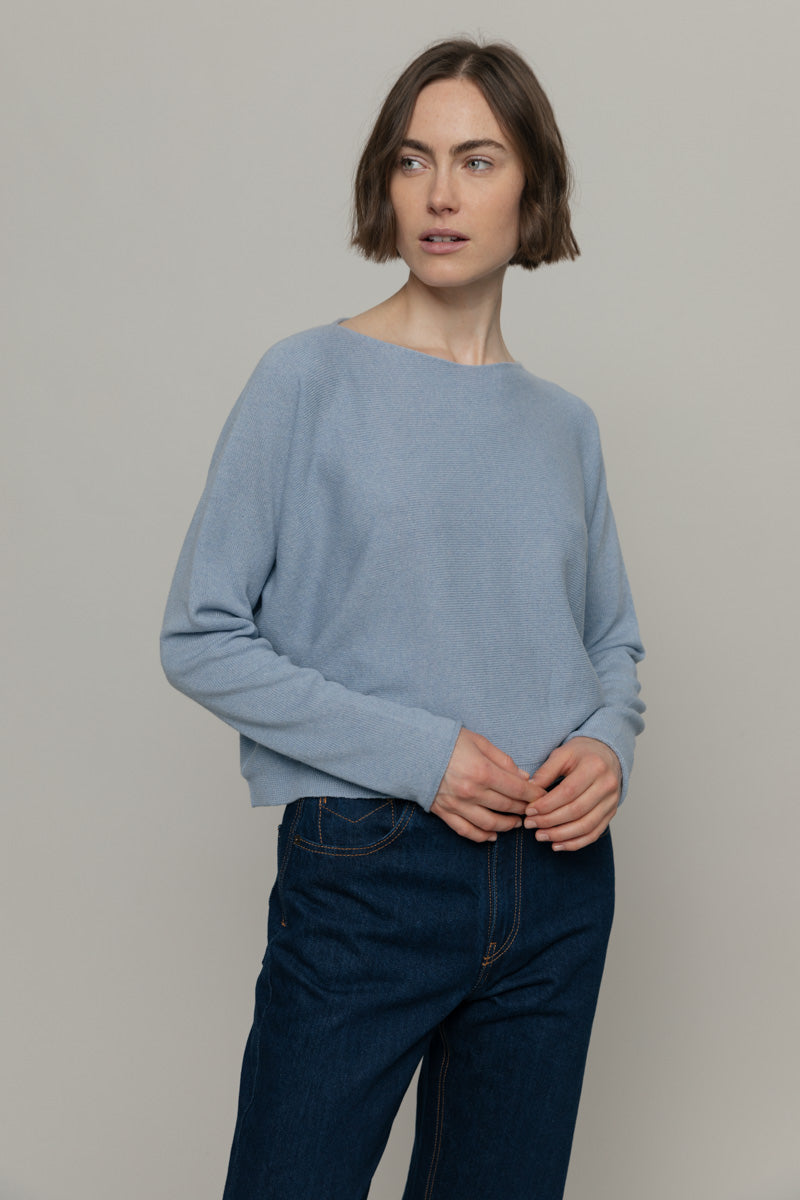 Azzurro Nuvola | Maglia Donna Cashmere Rigenerato Silvia