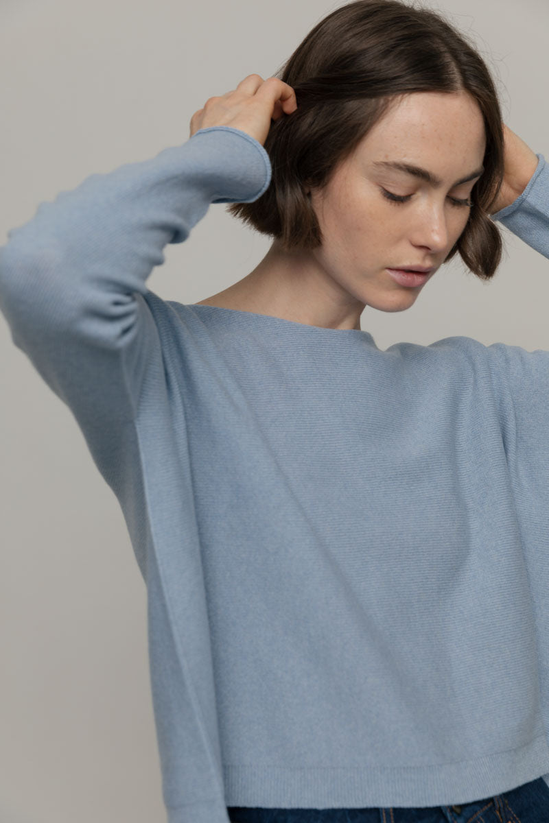 Azzurro Nuvola | Maglia Donna Cashmere Rigenerato Silvia