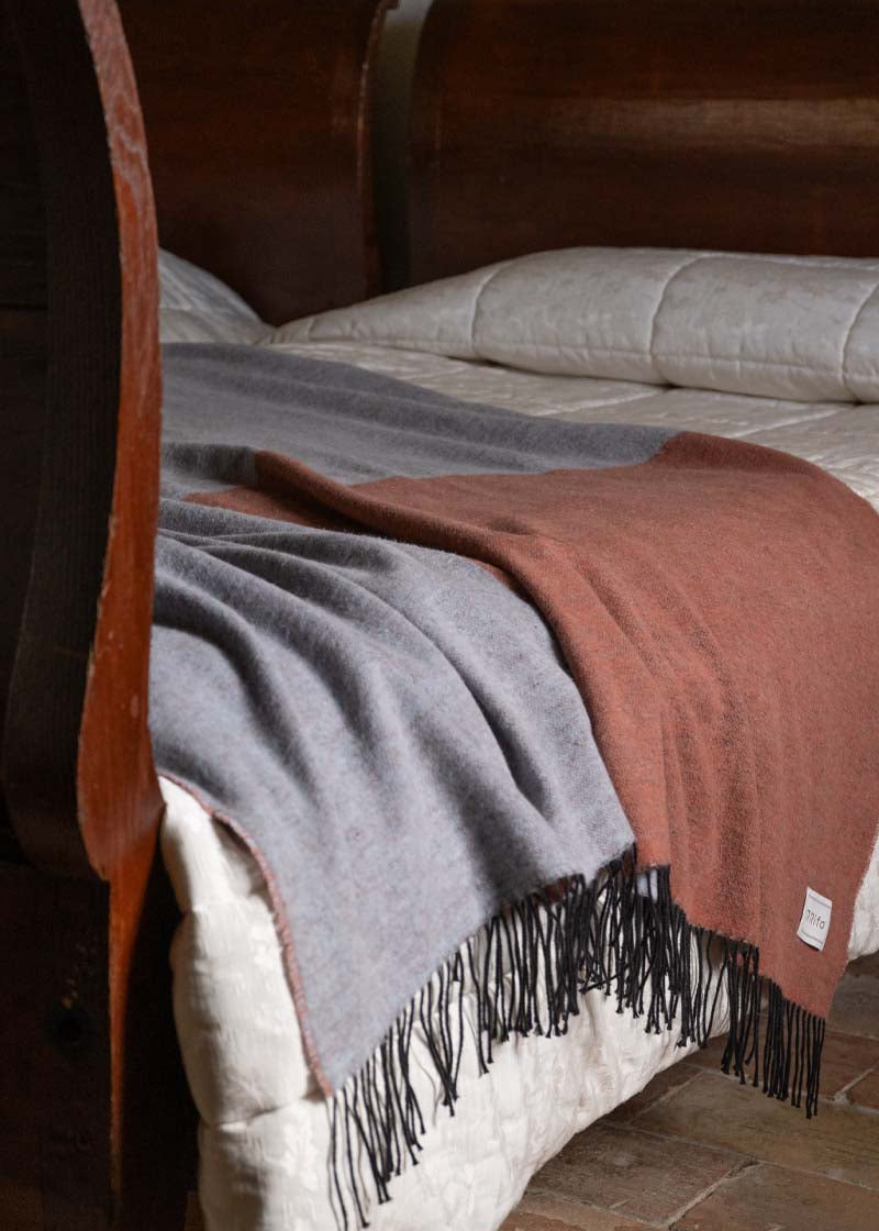 Coperta Cotone Rigenerato Clint Violetto