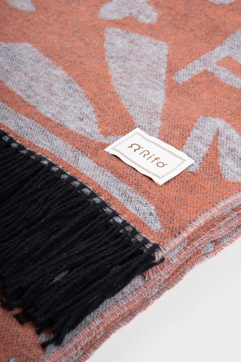 Coperta Cotone Rigenerato Cody Violetto Coccio