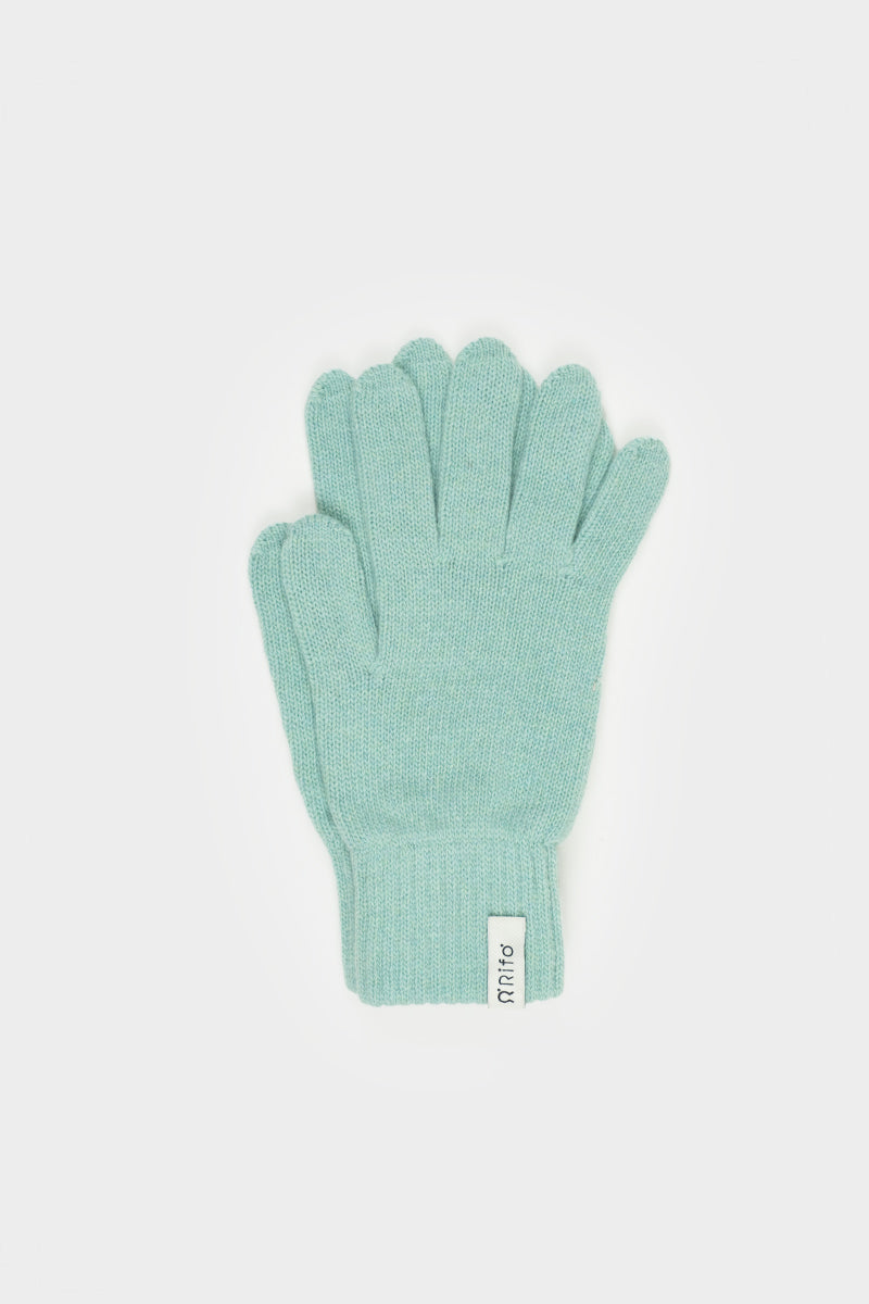 Guanti Uomo Cashmere rigenerato Pier Paolo - Verde Menta - Rifò Moda Circolare Made in Italy