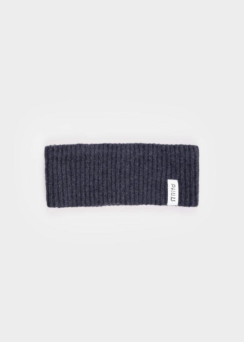 Grigio Carbone | Fascia per Capelli Cashmere Rigenerato Lara
