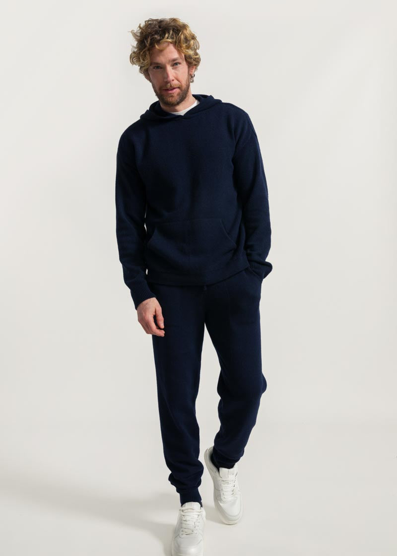 Felpa Uomo Cashmere Rigenerato Apollo Blu