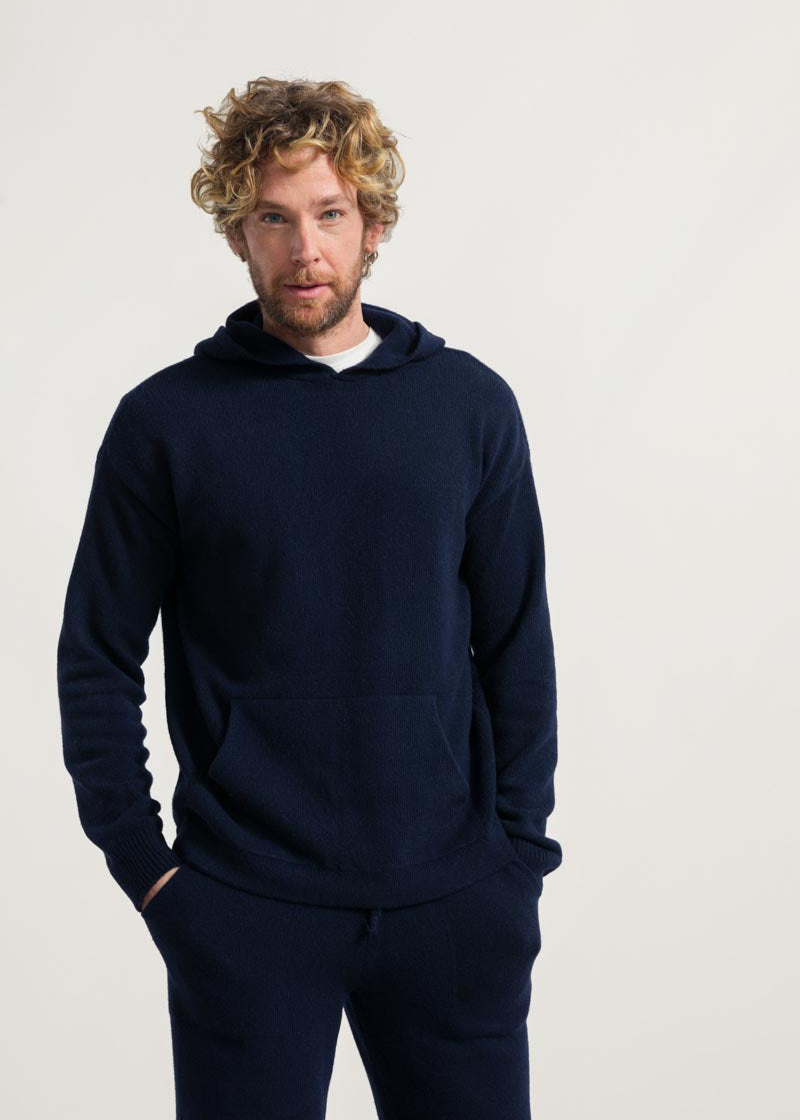 Felpa Uomo Cashmere Rigenerato Apollo Blu
