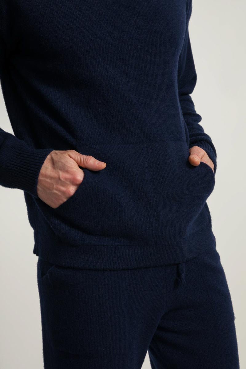Felpa Uomo Cashmere Rigenerato Apollo Blu