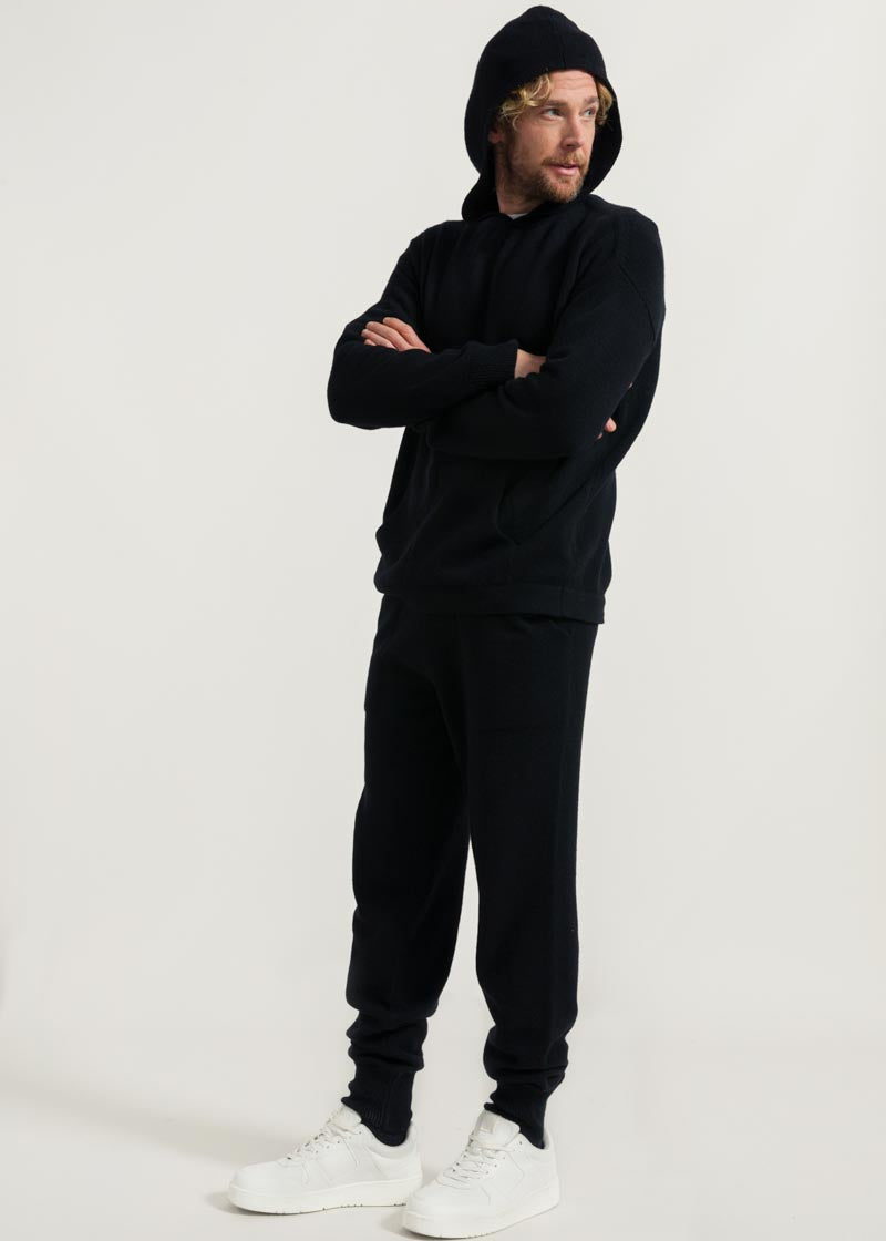 Felpa Uomo Cashmere Rigenerato Apollo Nero