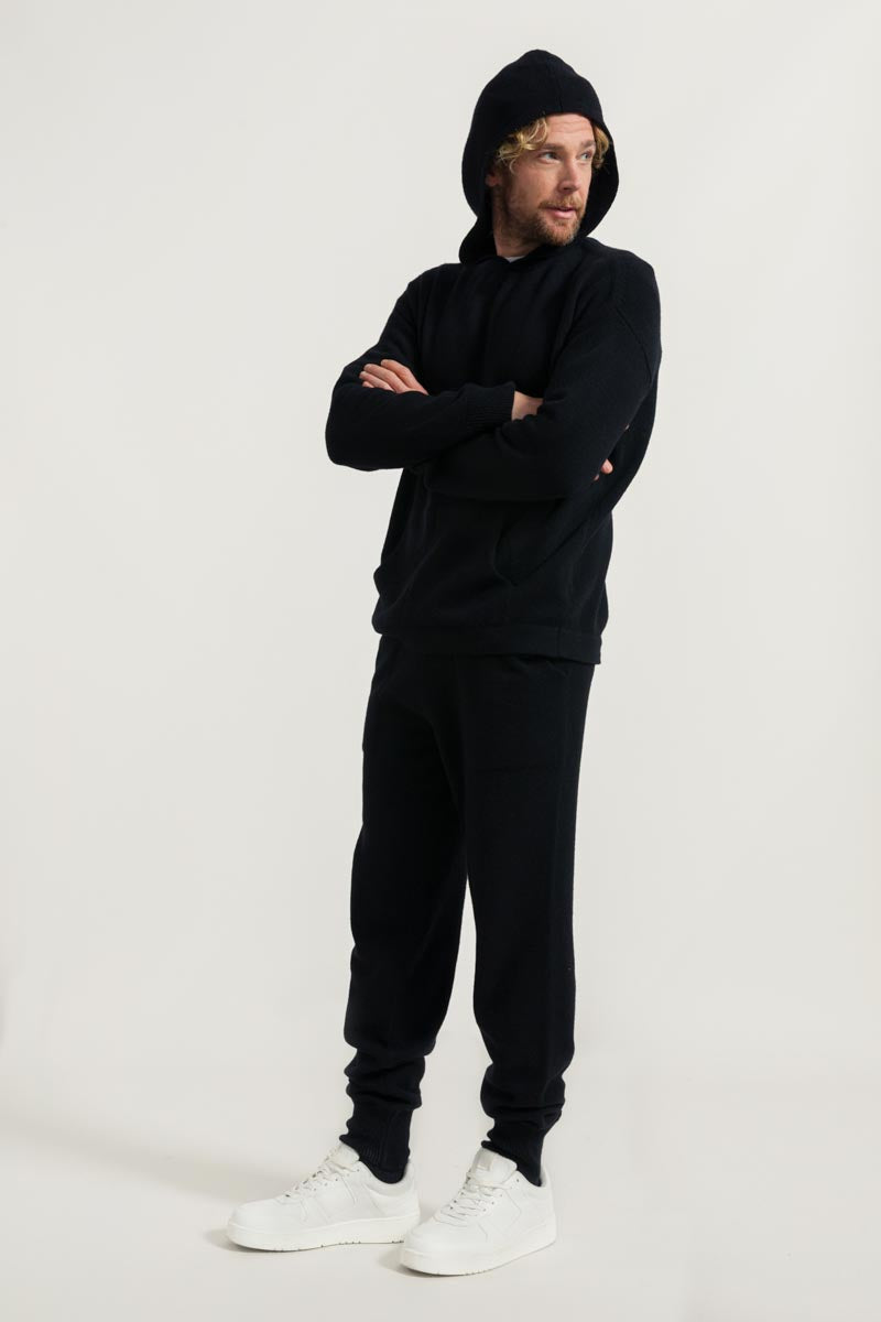 Felpa Uomo Cashmere Rigenerato Apollo Nero