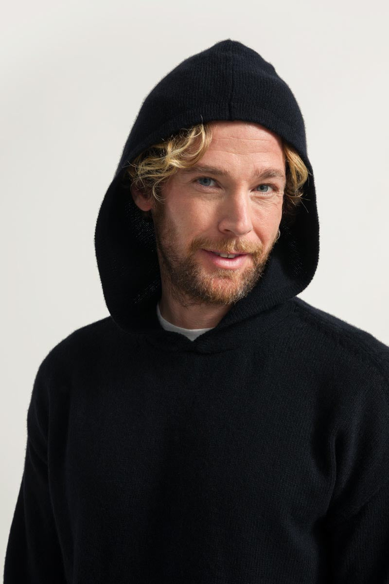 Felpa Uomo Cashmere Rigenerato Apollo Nero