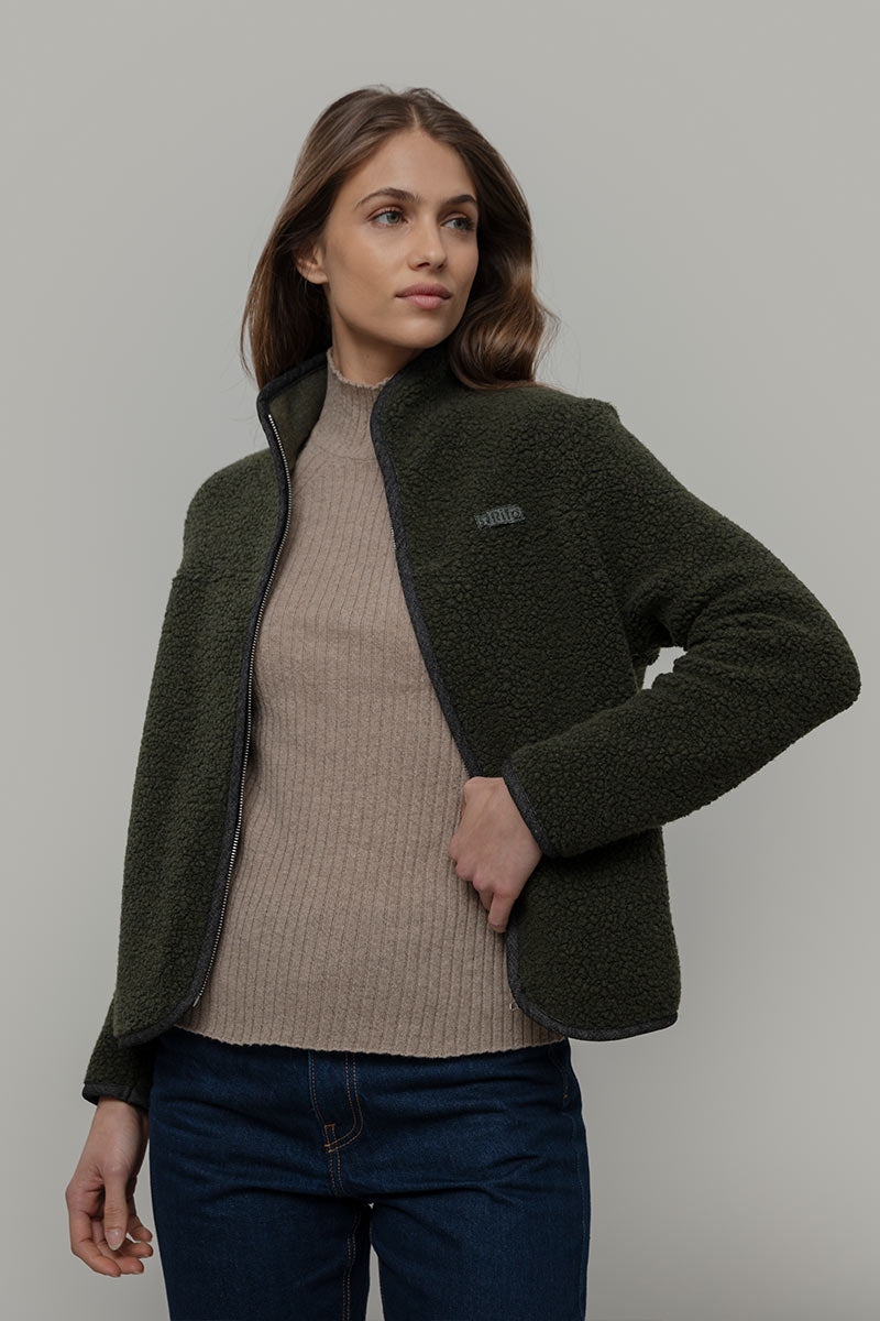 Margaret Giacca Teddy Lana Pile Donna 100% Lana Rigenerata - Rifò Lab Moda circolare made in Italy