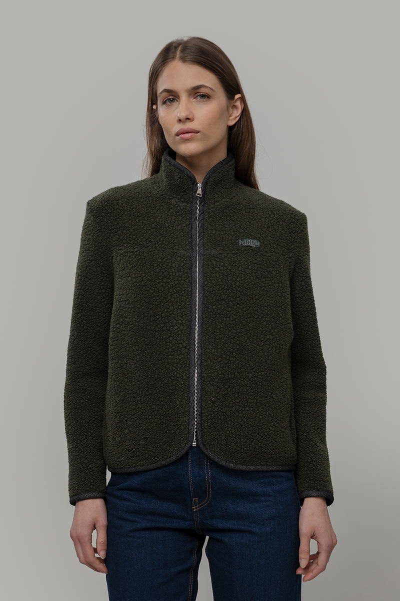 Margaret Giacca Teddy Lana Pile Donna 100% Lana Rigenerata - Rifò Lab Moda circolare made in Italy