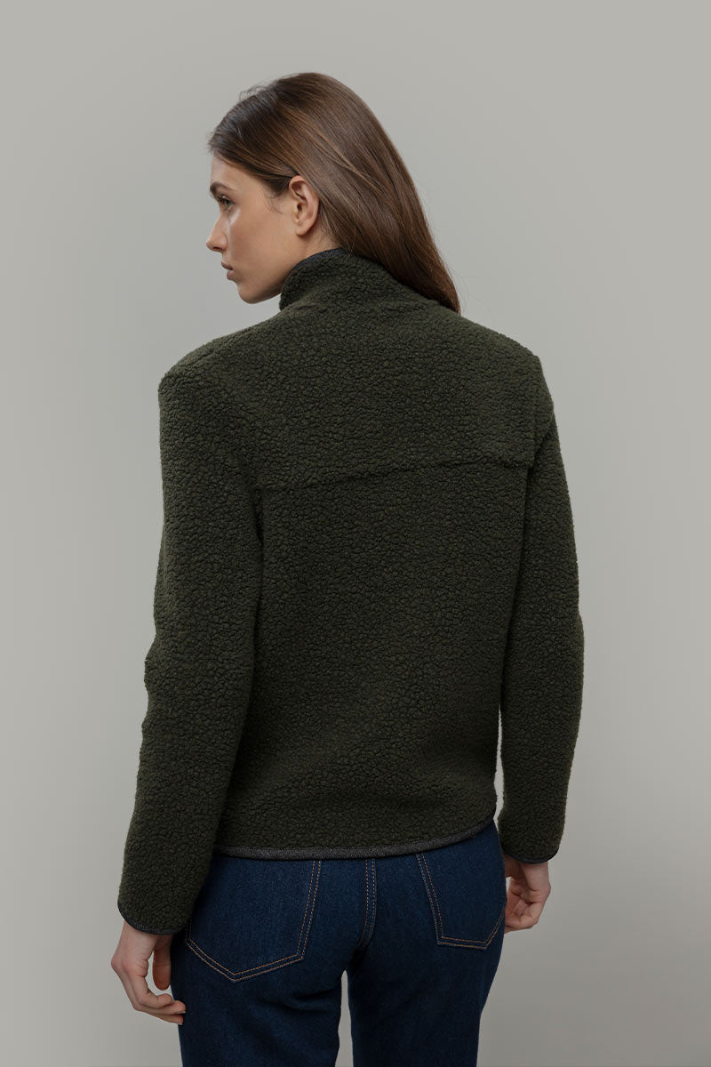 Margaret Giacca Teddy Lana Pile Donna 100% Lana Rigenerata - Rifò Lab Moda circolare made in Italy