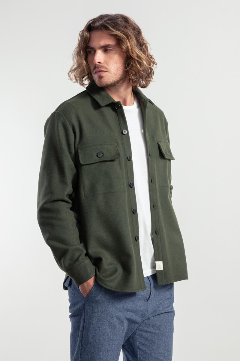 Verde Felce | Giacca Unisex Lana Rigenerata Mario