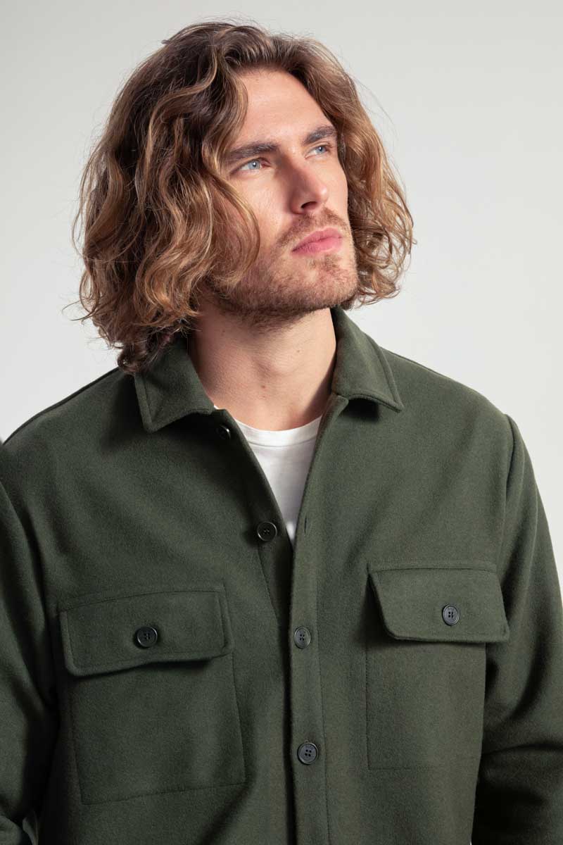 Verde Felce | Giacca Unisex Lana Rigenerata Mario