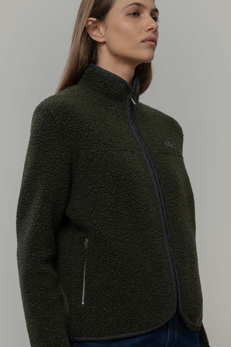 Margaret Giacca Teddy Lana Pile Donna 100% Lana Rigenerata - Rifò Lab Moda circolare made in Italy