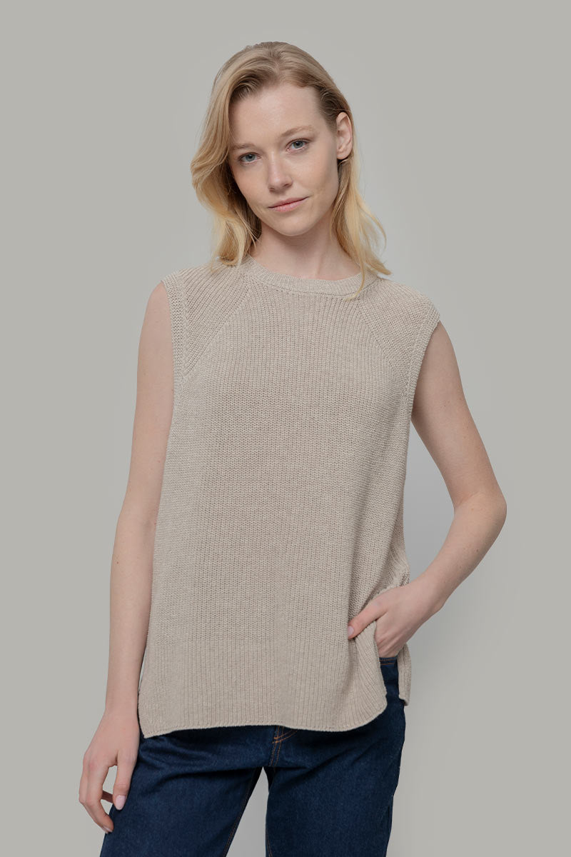 Top senza maniche da donna a costine in maglia a costine canotta casual slim fit gilet girocollo tinta unita camicetta estiva palestra yoga Top senza maniche da donna a costine in maglia a costine canotta casual slim fit gilet girocollo tinta unita camicetta estiva palestra yoga