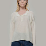 Polo Donna Lino Riciclato Nina Bianco