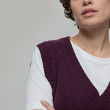 Gilet Donna Scollo V Lana Melania - Rifò Lab Moda circolare made in Italy