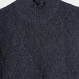 Gilet Collo Alto Lana Rigenerata Delia Grigio - Rifò Moda Circolare made in Italy
