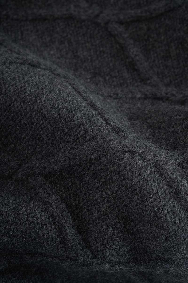 Gilet Collo Alto Lana Rigenerata Delia Grigio - Rifò Moda Circolare made in Italy