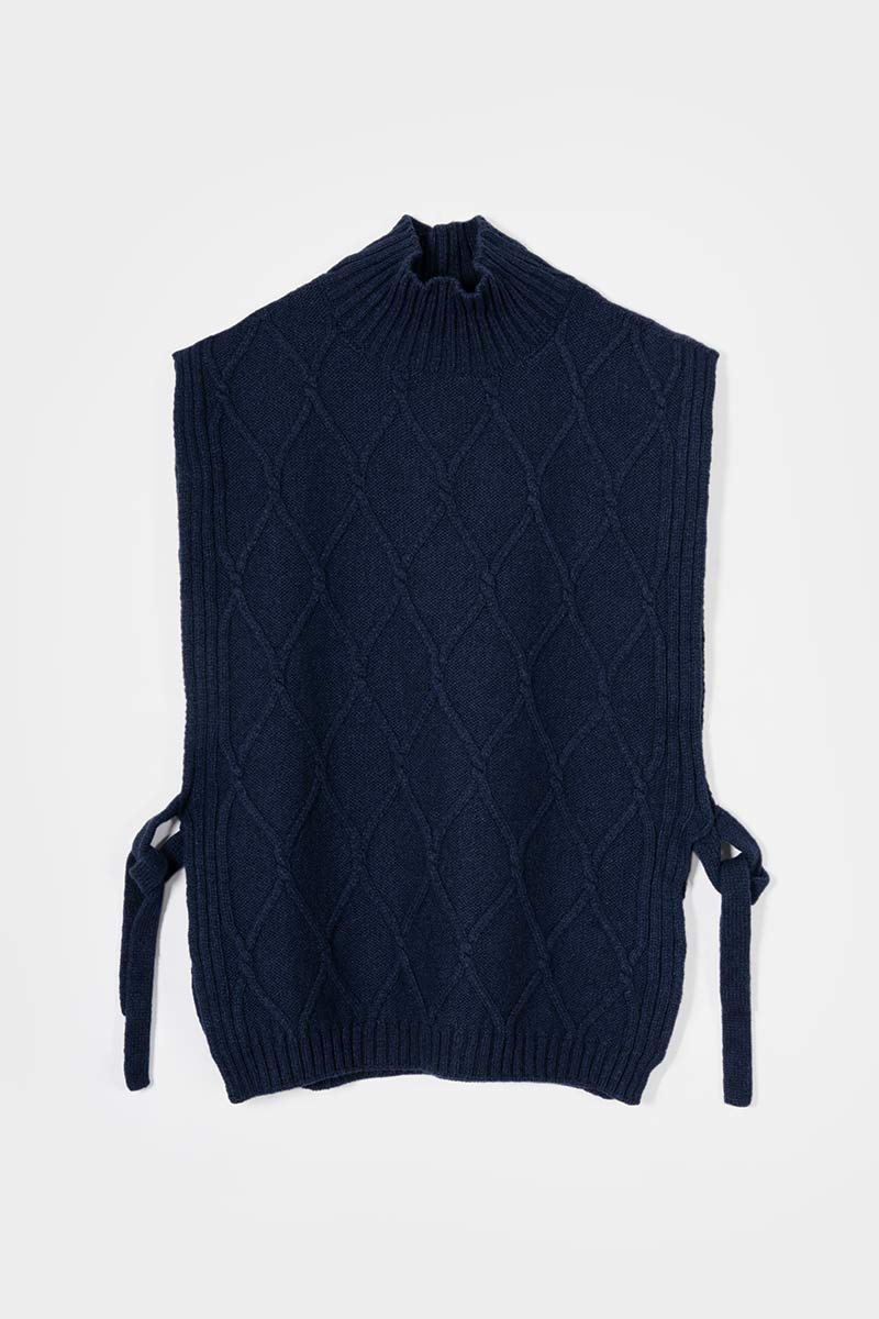 Pettorina Lana Rigenerata Gilet Lana Aperto Donna Delia - Rifò Lab Moda circolare made in Italy