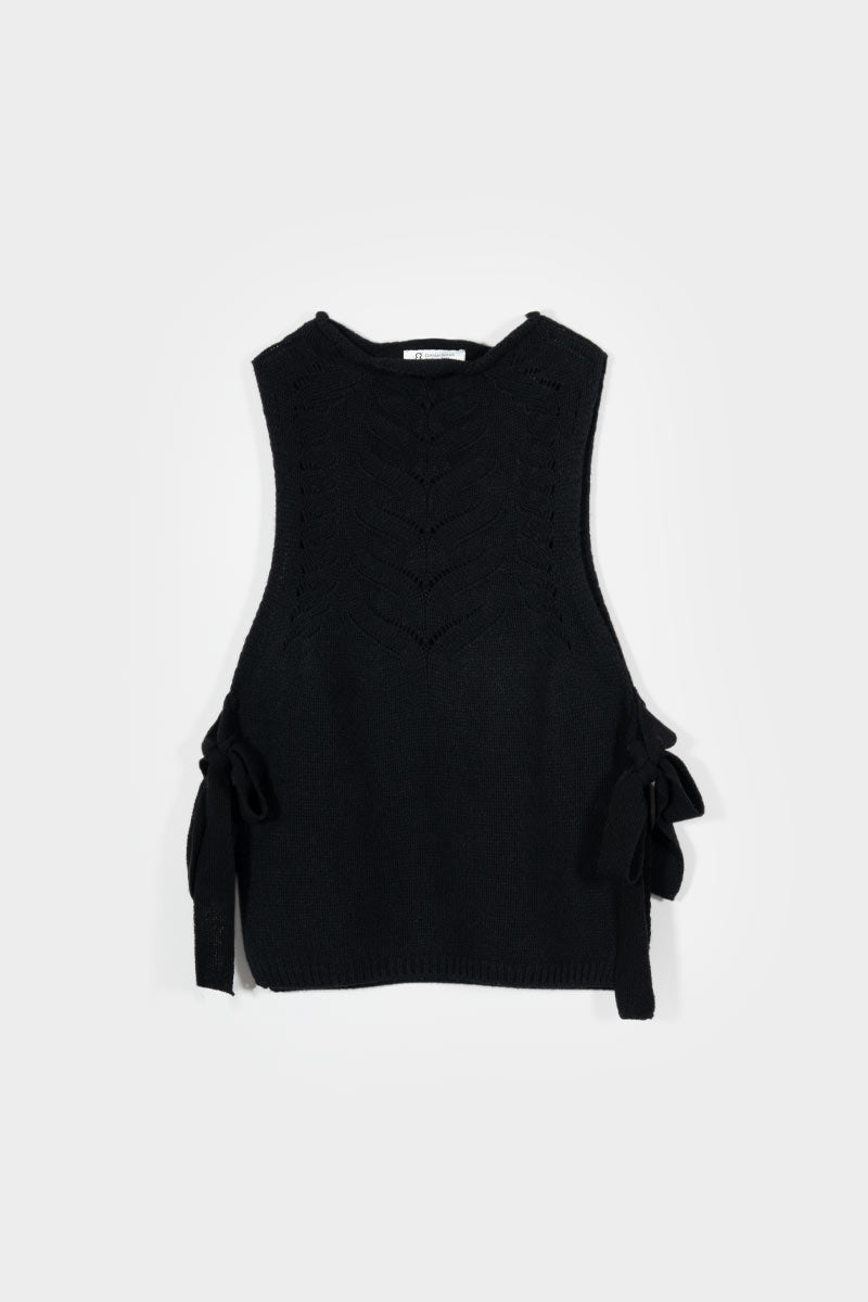 Gilet Donna Lana Rigenerata Pettorina Aperta Rebecca - Rifò Lab Moda circolare made in Italy