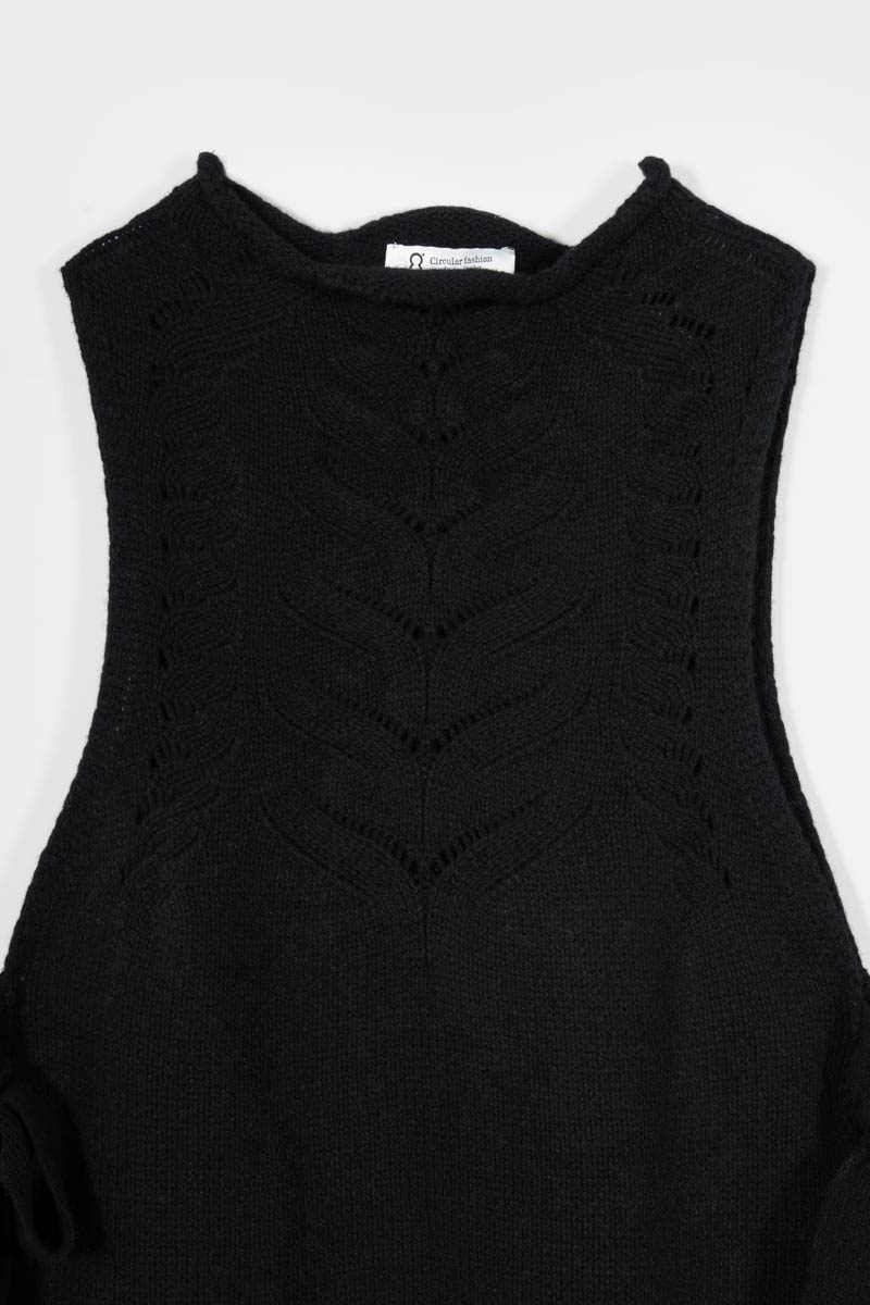 Gilet Donna Lana Rigenerata Pettorina Aperta Rebecca - Rifò Lab Moda circolare made in Italy