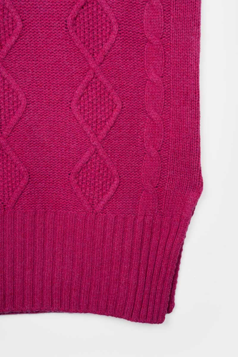 Gilet Donna Lana Rigenerata Norma Rosa