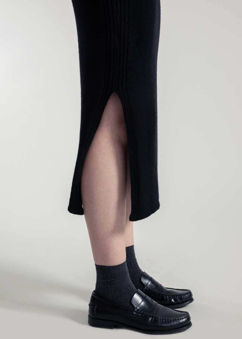 Gonna Cashmere Rigenerato Ginevra Nera