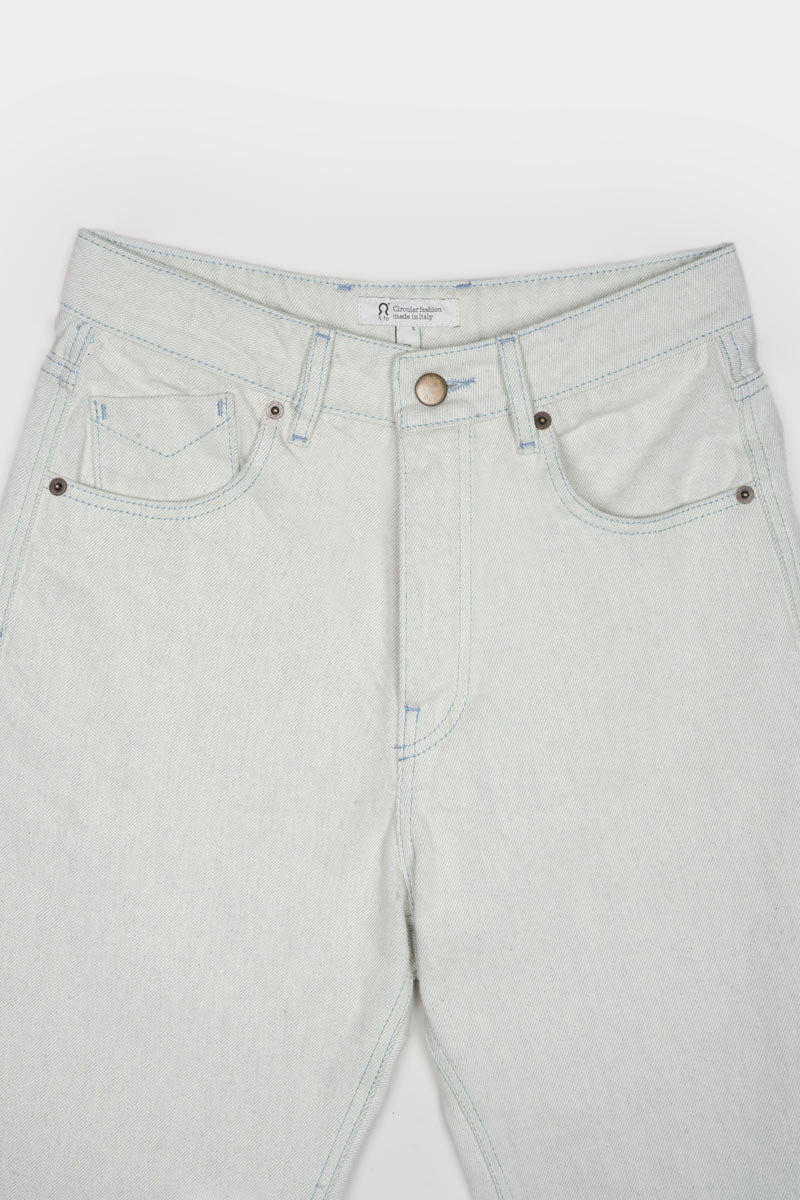 Ecrù | Pantaloni Jeans Donna Cotone Rigenerato Aglaia