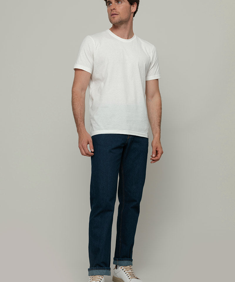 Pantaloni Jeans Uomo Cotone Rigenerato Kai Blu Indigo